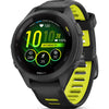 GARMIN Forerunner 265S – Smartwatch - Black Bezel and Case with Black/Amp Yellow Silicone Band (Small)