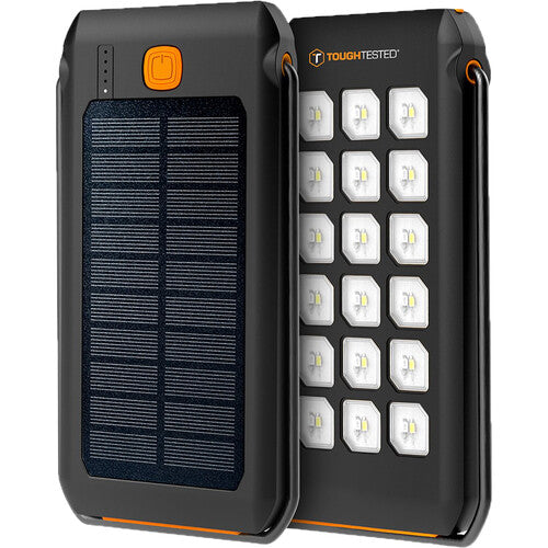 ToughTested 10000mAh Solar Charger IP44 Waterproof Rugged Power Bank