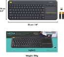 Logitech K400 Plus Wireless Touch Keyboard - French (Open Box)