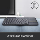 Logitech K400 Plus Wireless Touch Keyboard - French (Open Box)