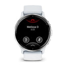 GARMIN Venu 3 Smartwatch Silver Stainless Steel Bezel with Whitestone Case