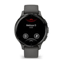 GARMIN Venu 3S Smartwatch Slate Stainless Steel Bezel with Pebble Gray Case