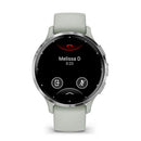 GARMIN Venu 3S Smartwatch Silver Stainless Steel Bezel with Sage Gray Case