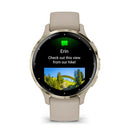 GARMIN Venu 3S Smartwatch Soft Gold Stainless Steel Bezel with French Gray Case
