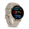 GARMIN Venu 3S Smartwatch Soft Gold Stainless Steel Bezel with French Gray Case