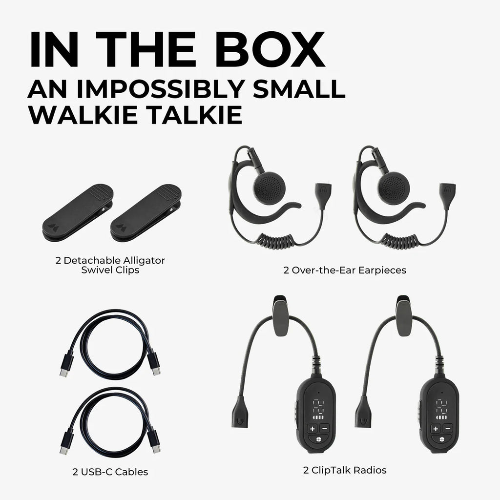 Midland CLIPTALK-B2 ClipTalk Micro Two-Way Radio (2 Pack)