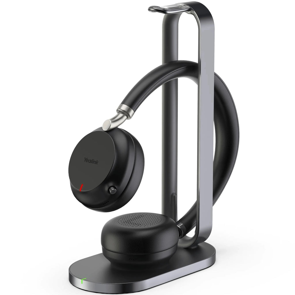 Yealink YKBH72 With Charging Stand TEAMS Over Ear USB-A Bluetooth Wireless Headset (Black)