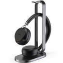 Yealink YKBH72 With Charging Stand TEAMS Over Ear USB-A Bluetooth Wireless Headset (Black)