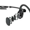 Shokz OpenComm2 2025 Bluetooth Stereo Headset Noise Cancelling Boom Mic with Mute Button - Bone Conduction (Black)