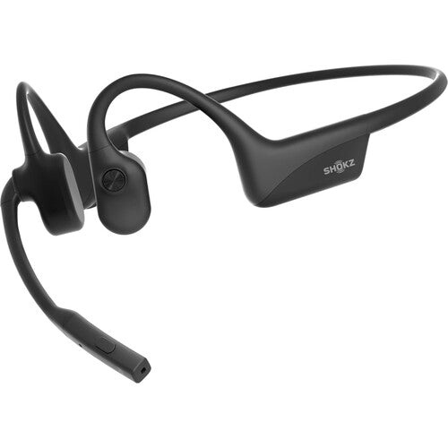 Shokz OpenComm2 2025 Bluetooth Stereo Headset Noise Cancelling Boom Mic with Mute Button - Bone Conduction (Black)