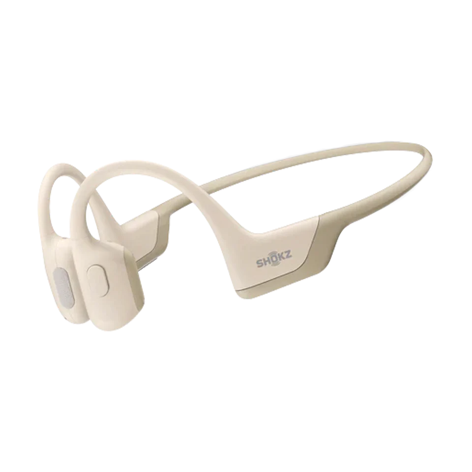 Shokz OpenRun PRO Mini Bluetooth Headset with Noise Cancelling Mic Premium Bone Conduction (Beige)