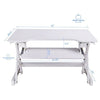 Rocelco 32" Height Adjustable Standing Desk Riser with Easy Up-Down Handles (White)