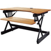 Rocelco 40" Sit To Stand Adjustable Height Desk Riser (Teak)