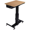 Rocelco 28" Mobile Standing School Desk (Natural/Black)