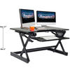 Rocelco Height Adjustable Standing Desk Riser with Easy Up-Down Handles (Black)