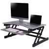 Rocelco 32" Sit To Stand Adjustable Height Desk Riser (Grey)