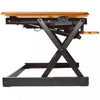 Rocelco 40" Sit To Stand Adjustable Height Desk Riser (Teak)