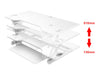 Rocelco 46" Sit to Stand Adjustable Height Desk Riser with Extended Vertical Range (White)