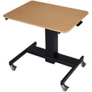 Rocelco 28" Mobile Standing School Desk (Natural/Black)