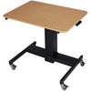 Rocelco 28" Mobile Standing School Desk (Natural/Black)
