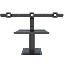 Rocelco Triple Monitor Height-Adjustable Workstation (Black)