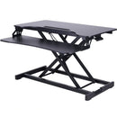 Rocelco 34.5" Sit To Stand Adjustable Height Desk Riser (Black)