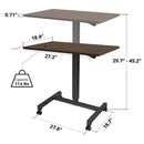 FitDesk Sit to Stand Desk (Dark Walnut)