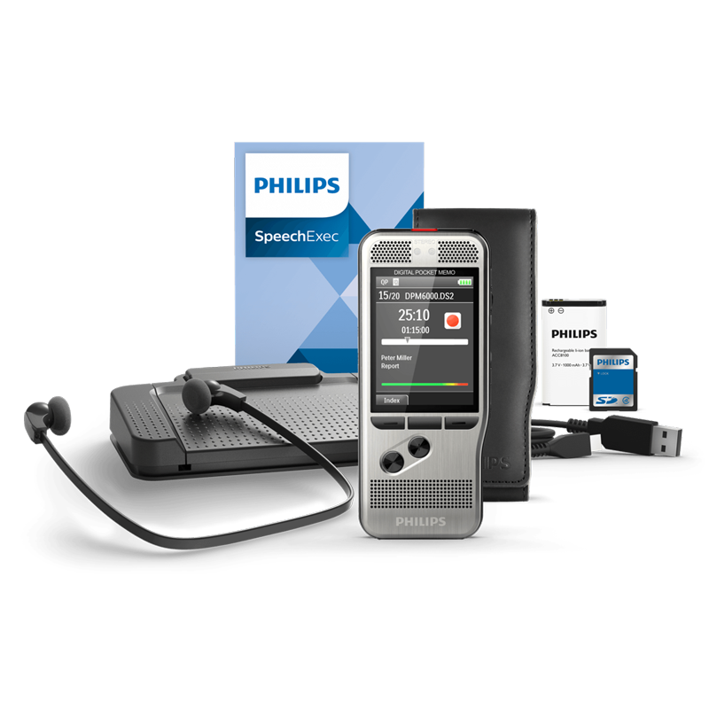 Philips DPM6700 Pocket Memo Dictation and Transcription Set