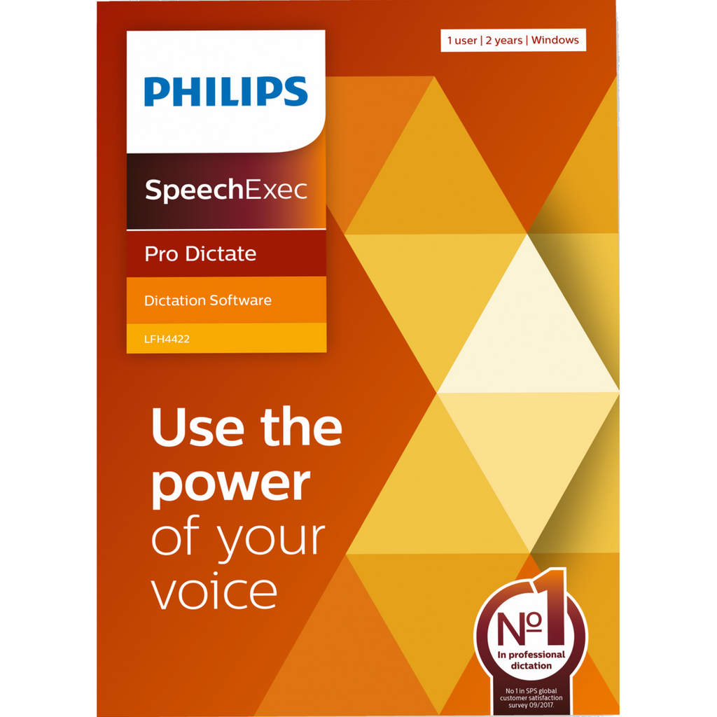 Philips SpeechExec Pro Dictate Version 12 Software (2 Year Subscription) - Download