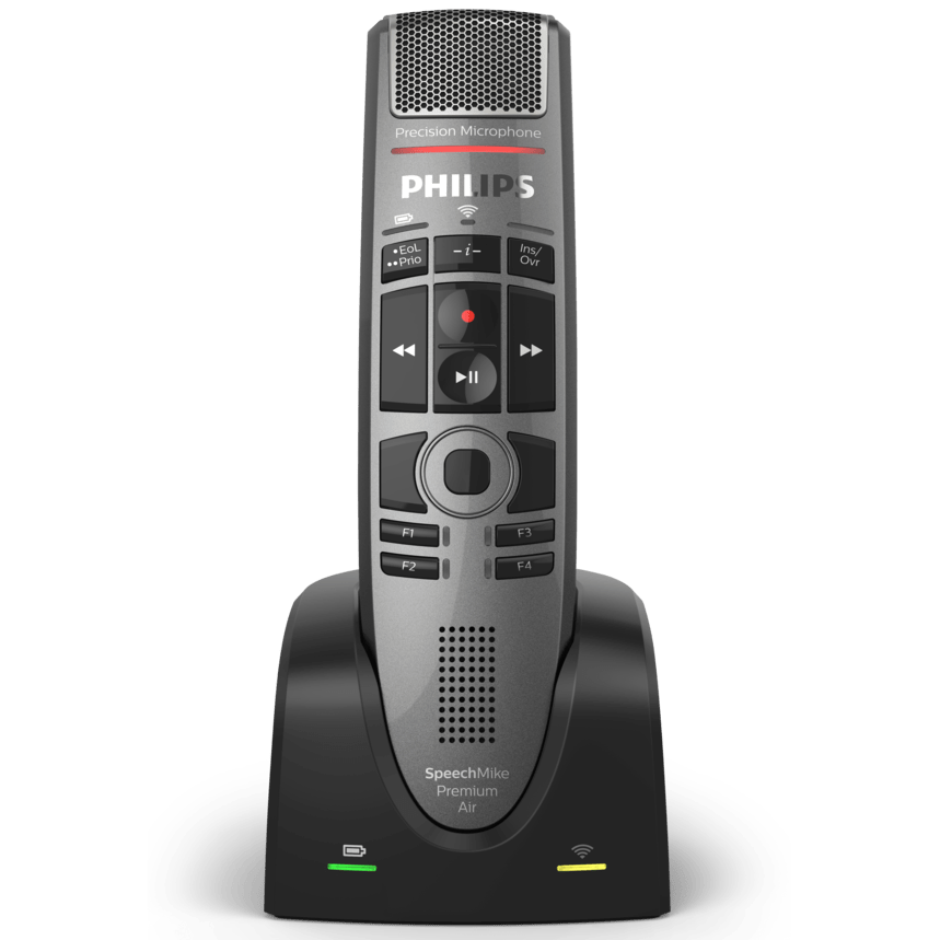Philips SpeechMike Premium Air Wireless Dictation Microphone (Push Button)